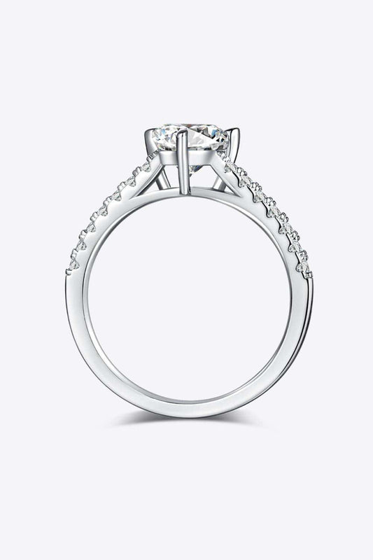 1 Carat Moissanite Triangle 925 Sterling Silver Ring - Trendsi - Flyclothing LLC