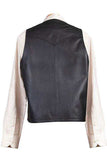Scully BLACK LAMB W/BLACK OSTRICH TRIM OSTRICH TRIM VEST - Scully Leather - Flyclothing LLC