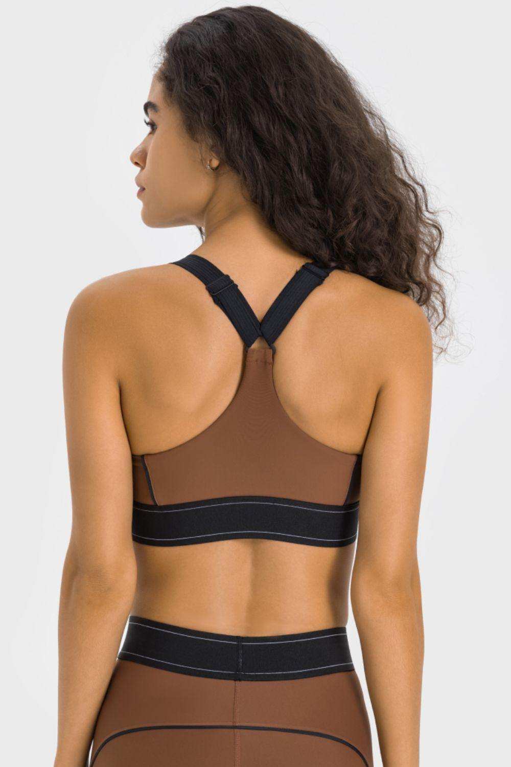 Contrast Sports Bra - Trendsi - Flyclothing LLC