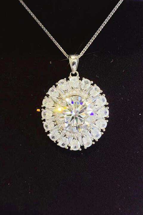 5 Carat Moissanite 925 Sterling Silver Necklace - Trendsi - Flyclothing LLC