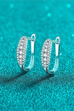Moissanite Rhodium-Plated Earrings - Trendsi - Flyclothing LLC