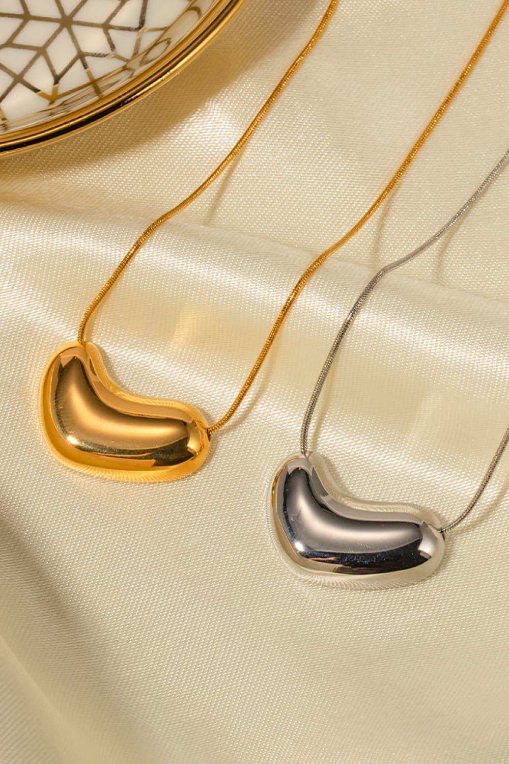 Heart Shape Pendant Necklace - Trendsi - Flyclothing LLC