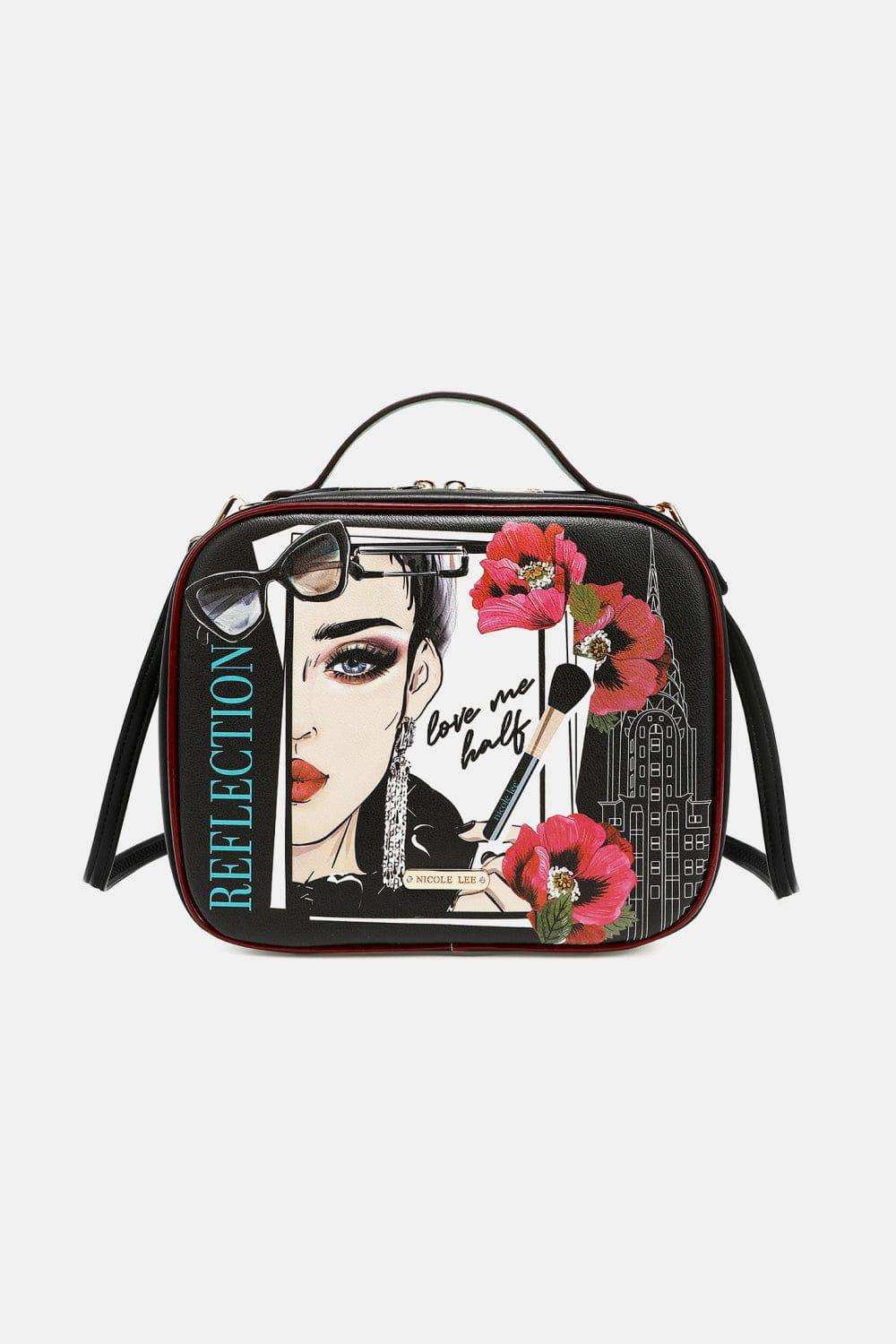 Nicole Lee USA Printed Handbag with Three Pouches - Trendsi - Flyclothing LLC