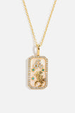 Rhinestone Constellation Pendant Copper Necklace - Trendsi - Flyclothing LLC