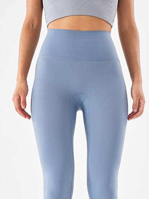 Wide Waistband Sports Leggings - Trendsi - Flyclothing LLC