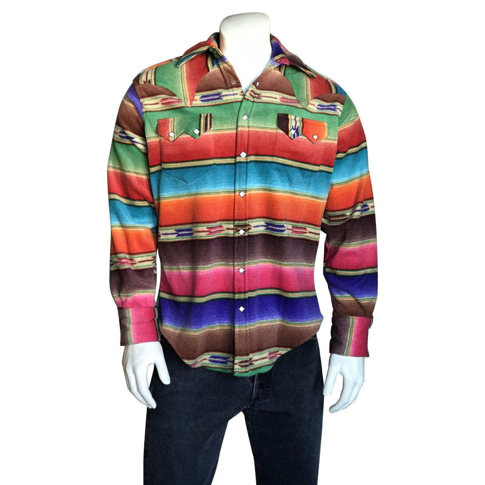 Rockmount Clothing Mens Native Pattern Fleece Western Shirt 6100 Bpp Sml - Rockmount Clothing - Flyclothing LLC