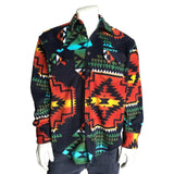 Men's Native Pattern Fleece Western Shirt in Black & Red - Rockmount Clothing - Flyclothing LLC