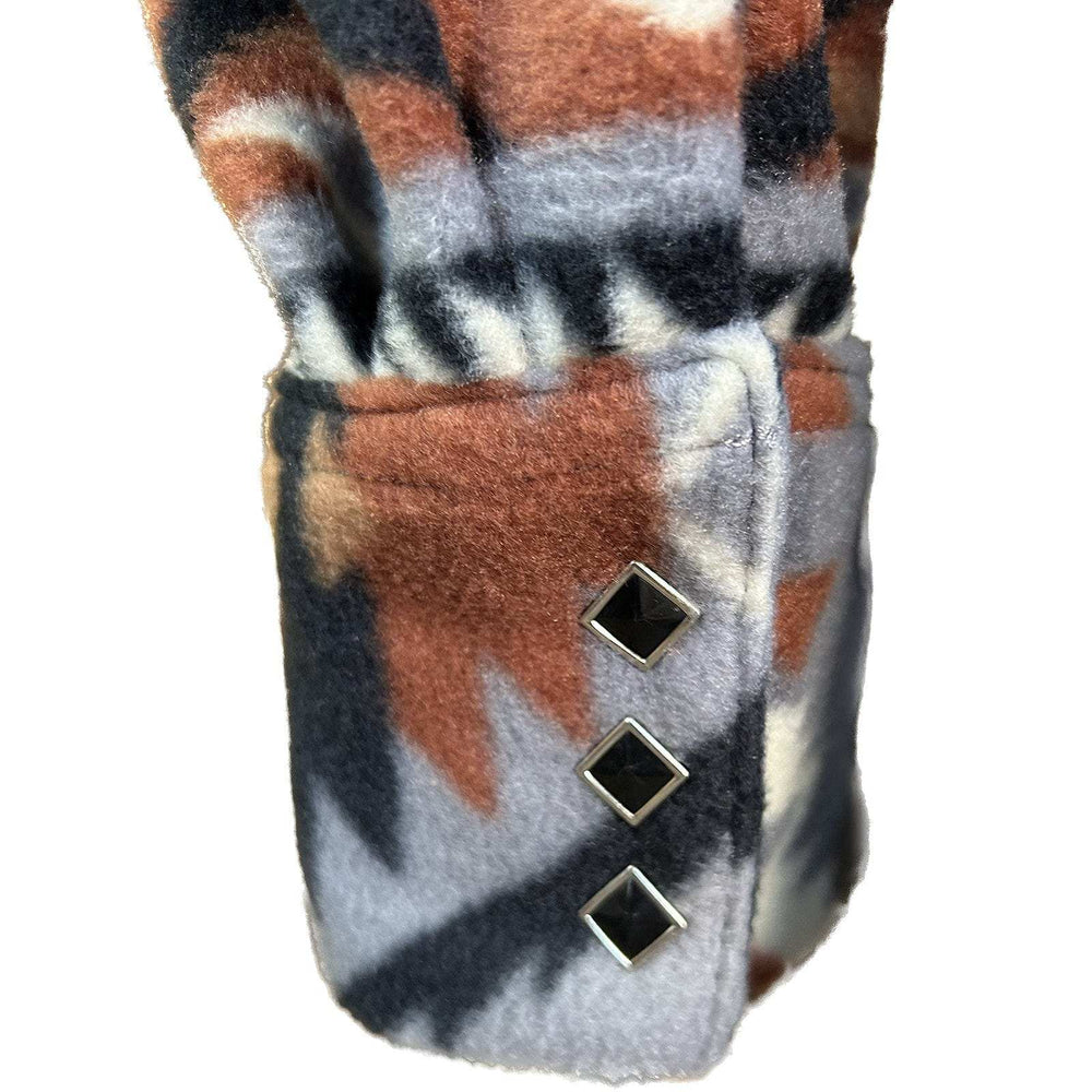 Rockmount Clothing Men's Native Pattern Fleece Western Shirt in Grey & Brown - Rockmount Clothing - Flyclothing LLC