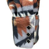 Rockmount Clothing Men's Native Pattern Fleece Western Shirt in Grey & Brown - Rockmount Clothing - Flyclothing LLC