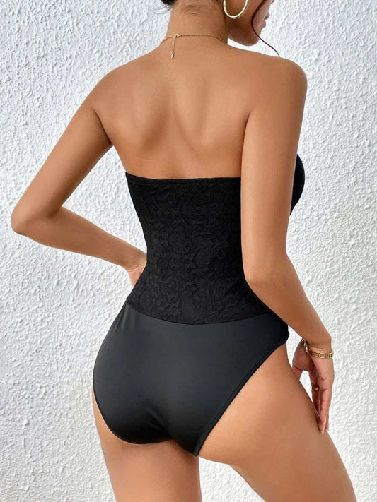 Strapless Sweetheart Neck Bodysuit - Trendsi - Flyclothing LLC