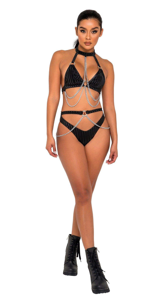 Roma Costume Bikini Top with Ring and Chain - Roma Costume - Flyclothing LLC