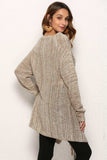 One-Button Tassel Tie Asymmetrical Hem Cardigan - Trendsi - Flyclothing LLC