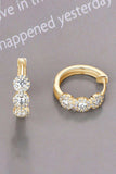 Moissanite 925 Sterling Silver Huggie Earrings - Trendsi - Flyclothing LLC