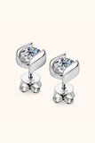 1 Carat Moissanite 925 Sterling Silver Stud Earrings - Trendsi - Flyclothing LLC