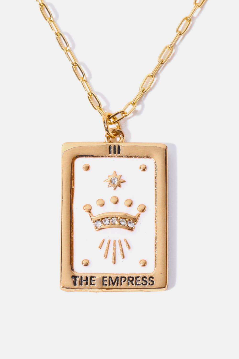Tarot Card Pendant Copper Necklace - Trendsi - Flyclothing LLC