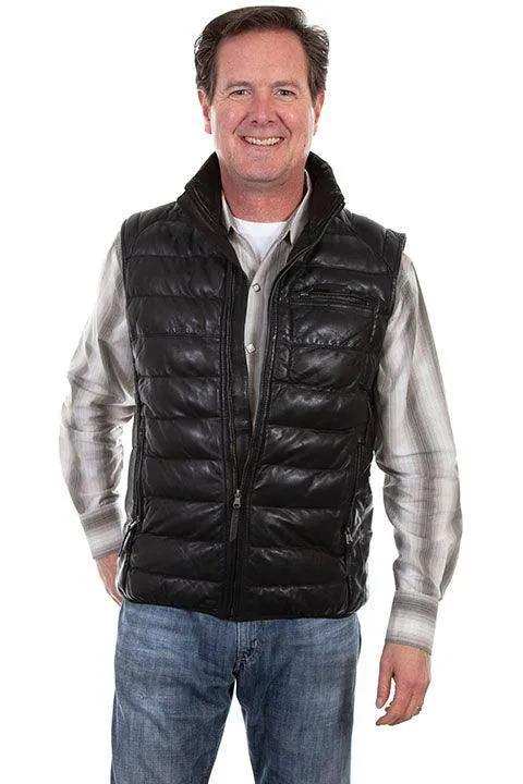 Scully Leather Black Men's Mens Vest - Scully Leather - Flyclothing LLC