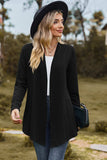 Textured Open Front Long Sleeve Cardigan - Trendsi - Flyclothing LLC