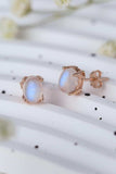 High Quality Natural Moonstone 925 Sterling Silver Stud Earrings - Trendsi - Flyclothing LLC