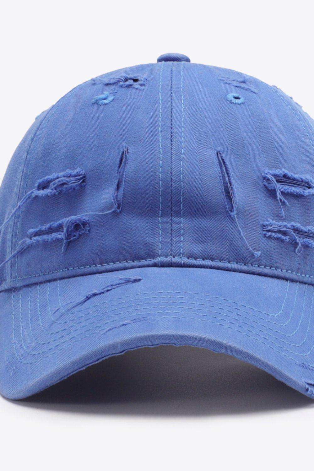 Distressed Adjustable Baseball Cap - Trendsi - Flyclothing LLC