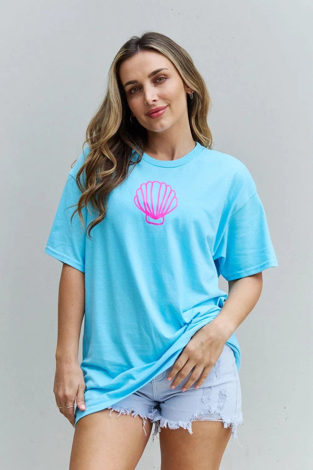 Sweet Claire "More Beach Days" Oversized Graphic T-Shirt - Trendsi - Flyclothing LLC