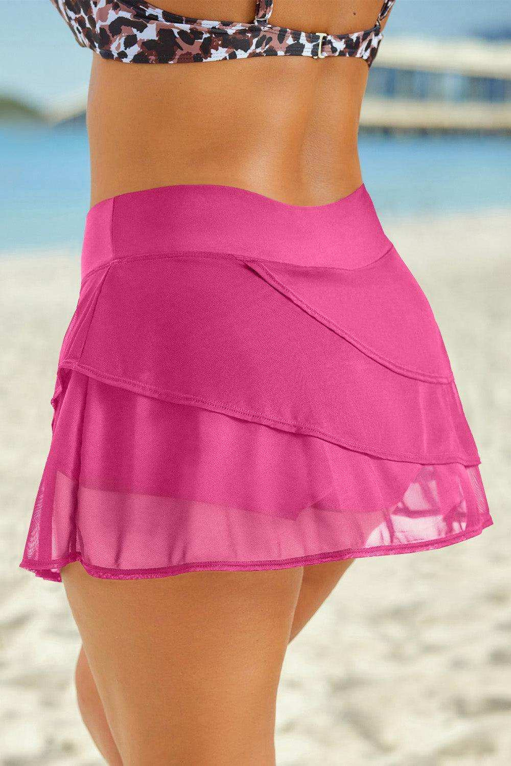Full Size Layered Swim Skirt - Trendsi - Flyclothing LLC