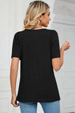 Square Neck Short Sleeve T-Shirt - Trendsi - Flyclothing LLC