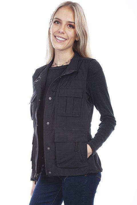 Scully Leather 100% Nylon Black Women's Multi Pocket Jacket - Scully Leather - Flyclothing LLC