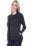 Scully Leather 100% Nylon Black Women's Multi Pocket Jacket - Scully Leather - Flyclothing LLC