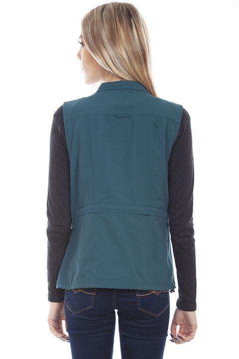 Scully Leather 100% Nylon Deep Teal Women's Multi Pocket Vest - Scully Leather - Flyclothing LLC