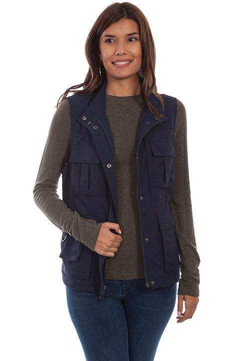 Scully Leather Midnight Sky Women's Multi Pocket Womens Vest - Scully Leather - Flyclothing LLC