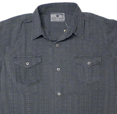Pop Icon Navy Textured Shirt - Flyclothing LLC