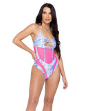 Roma Costume Cloud Print & Sheer Romper - Roma Costume - Flyclothing LLC