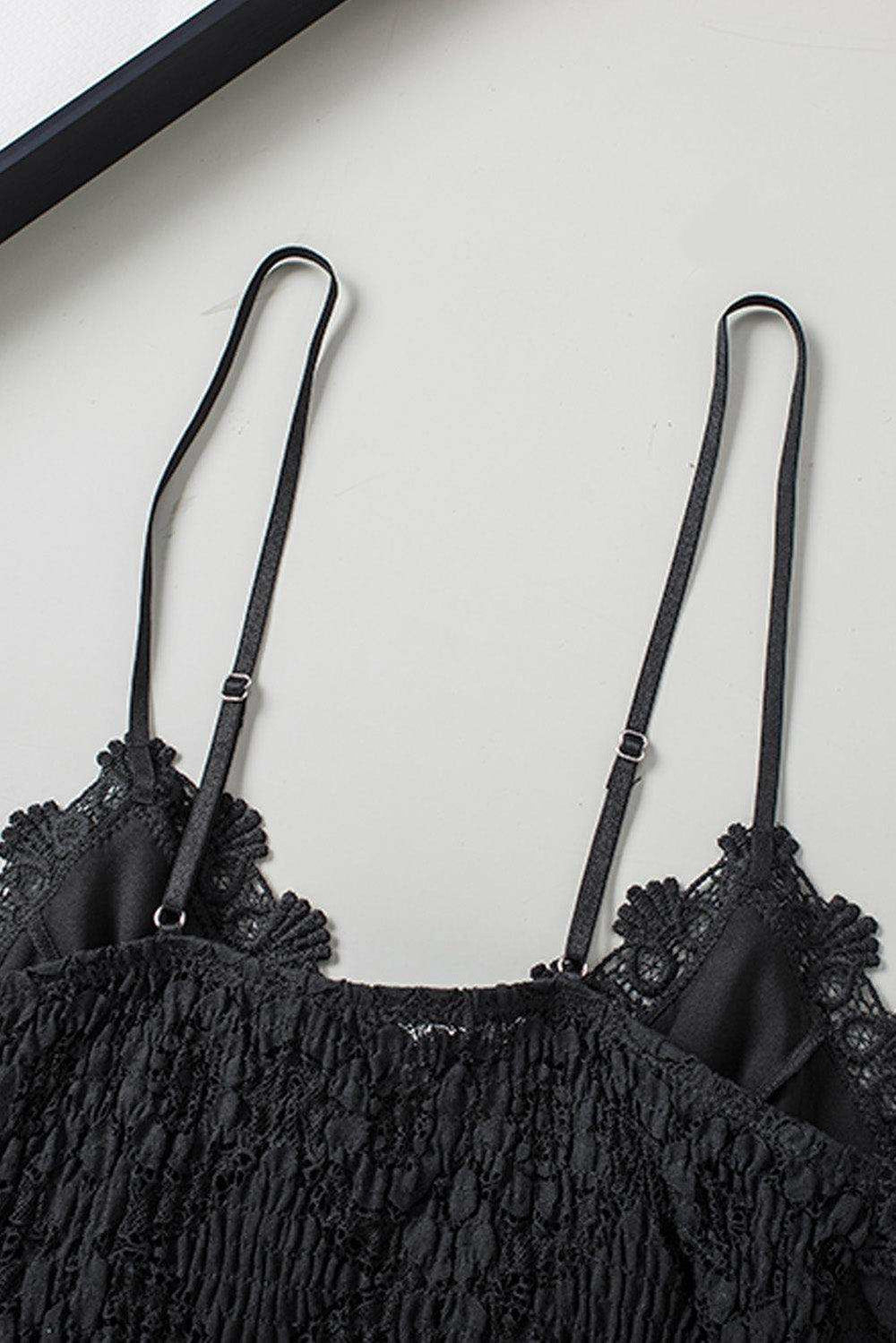 V-Neck Lace Cropped Cami - Trendsi - Flyclothing LLC