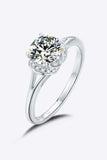 1 Carat Moissanite 925 Sterling Silver Split Shank Ring - Trendsi - Flyclothing LLC