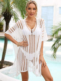 Side Slit Dolman Sleeve Cover-Up - Trendsi - Flyclothing LLC