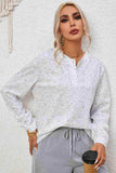 Buttoned Long Sleeve Top - Trendsi - Flyclothing LLC