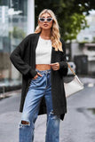 Open Front Dropped Shoulder Longline Cardigan - Trendsi - Flyclothing LLC