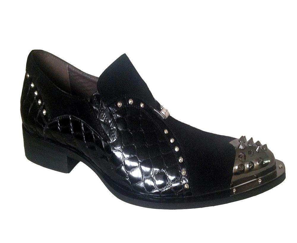 Zota Black Spike Slip-On Shoe - Zota Shoes - Flyclothing LLC