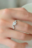 1 Carat Moissanite Heart 925 Sterling Silver Ring - Trendsi - Flyclothing LLC
