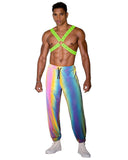 Roma Costume Mens Neon Green Glow In the Dark Harness - Roma Costume - Flyclothing LLC