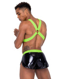 Roma Costume Mens Vinyl Mesh Runner Shorts - Roma Costume - Flyclothing LLC