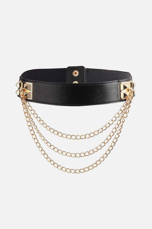 Elastic Belt with Chain - Trendsi - Flyclothing LLC