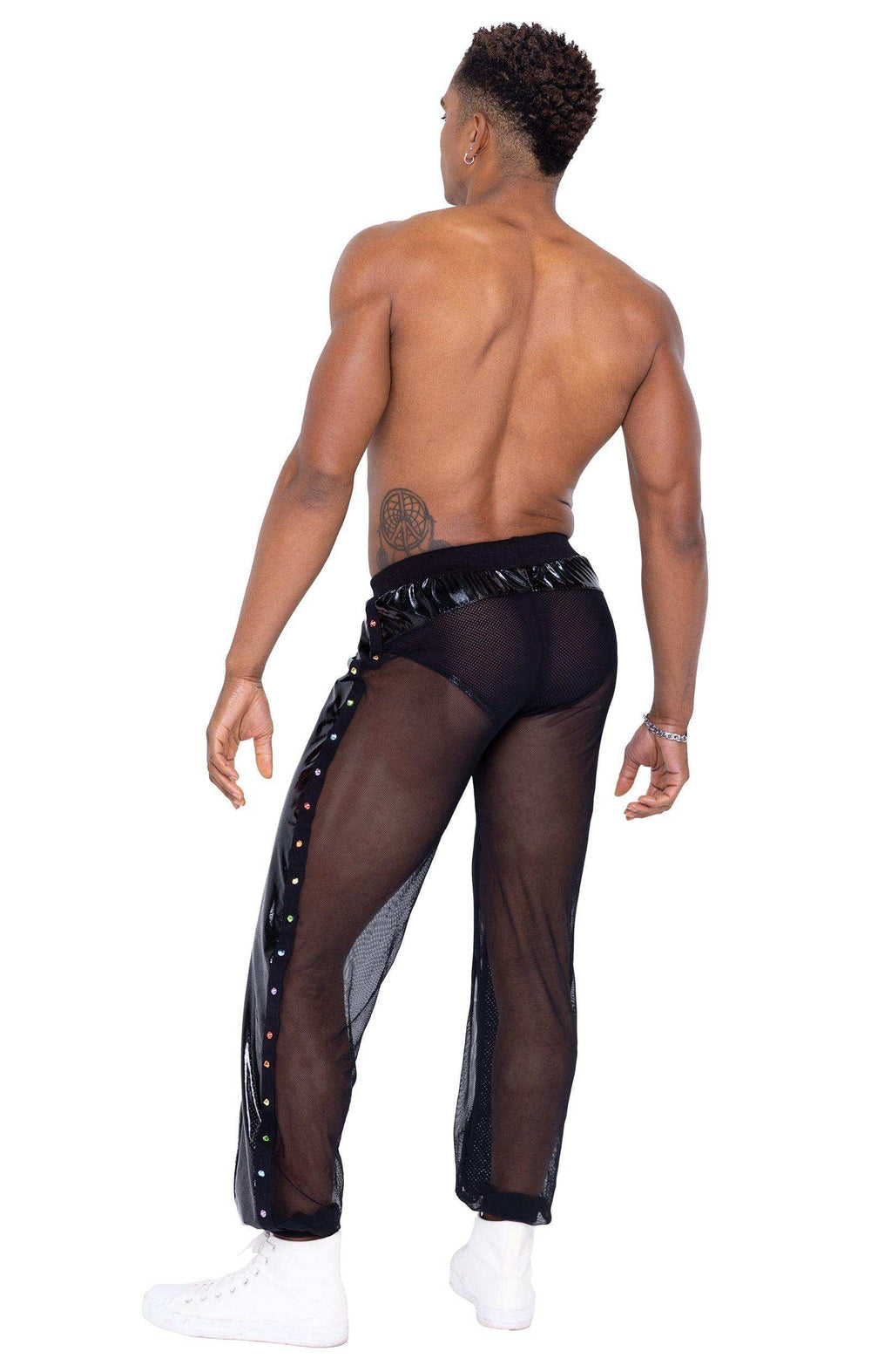 Roma Costume Mens Pride Vinyl Mesh & Mesh Joggers - Roma Costume - Flyclothing LLC