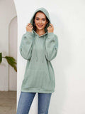 Raglan Sleeve Front Pocket Hoodie - Trendsi - Flyclothing LLC