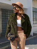 Plush Open Front Dropped Shoulder Jacket - Trendsi - Flyclothing LLC