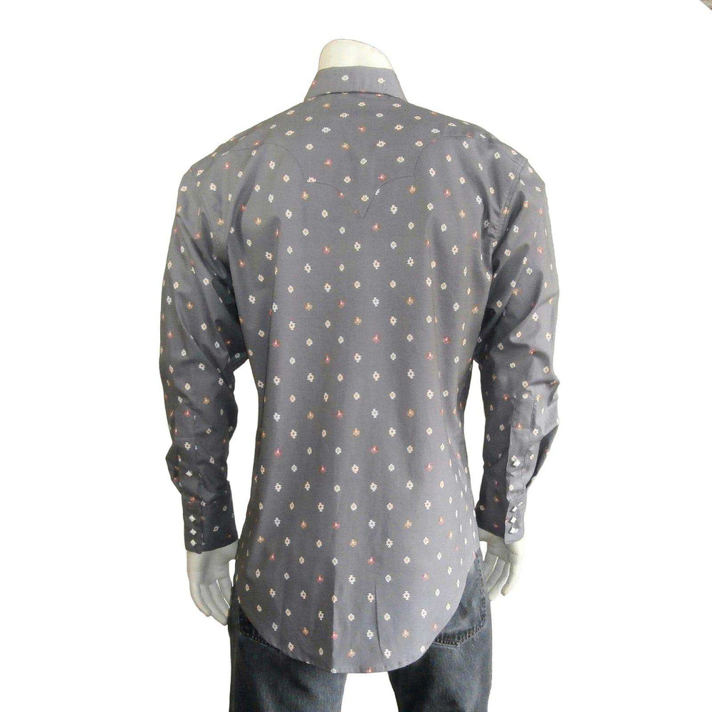Rockmount Clothing Men's Greige Native Print Western Shirt - Rockmount Clothing - Flyclothing LLC