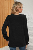 Ruched Round Neck Flounce Sleeve T-Shirt - Trendsi - Flyclothing LLC
