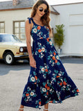 Floral Tie-Shoulder Sleeveless Dress - Trendsi - Flyclothing LLC