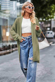 Open Front Dropped Shoulder Longline Cardigan - Trendsi - Flyclothing LLC