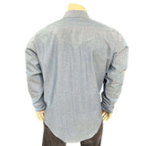 Rockmount Clothing Men's Laundered Blue Chambray Premium Cotton Western Shirt - Rockmount Clothing - Flyclothing LLC